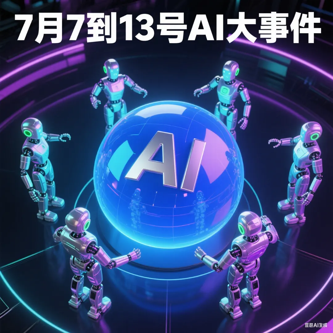 2025 年 7 月 7 日 - 13 日 AI 大事件周报：大语言模型与生成式 AI 领域一周回顾