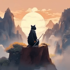 爽朗的猫咪舞剑